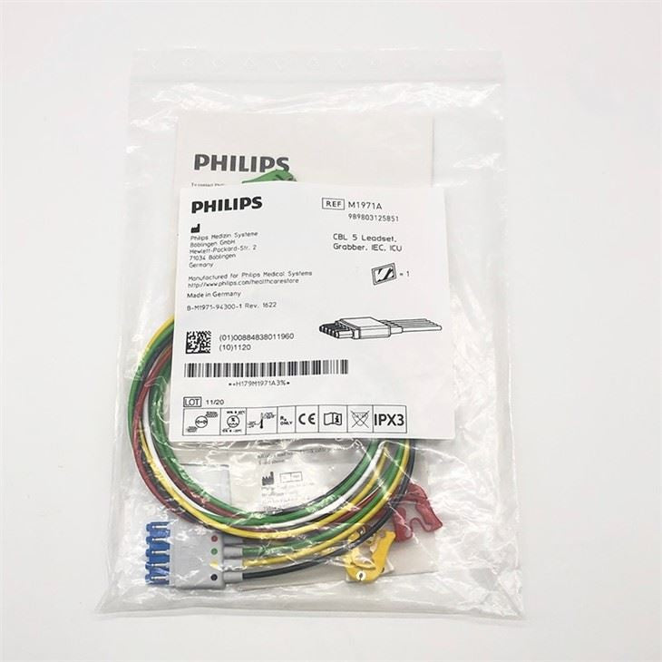 Philips M1971A ECG Cable Leads Set Grabber IEC