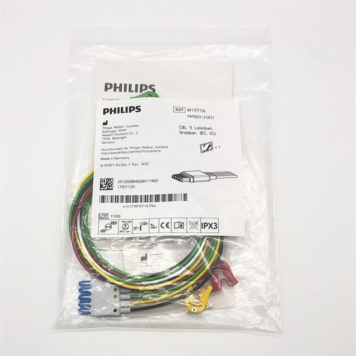 Philips M1971A ECG Cable Leads Set Grabber IEC